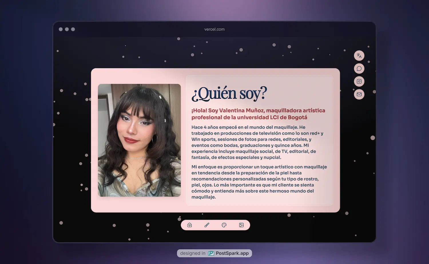 Screenshot of Portafolio de maquillaje